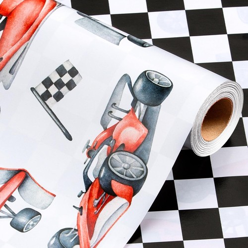 Race car wrapping paper roll - paper,